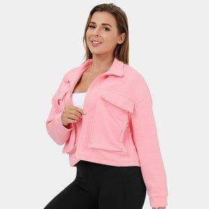 HALARA Collared Full Zip Jacket Pink XS NEW WITH TAGS! NEVER WORN!